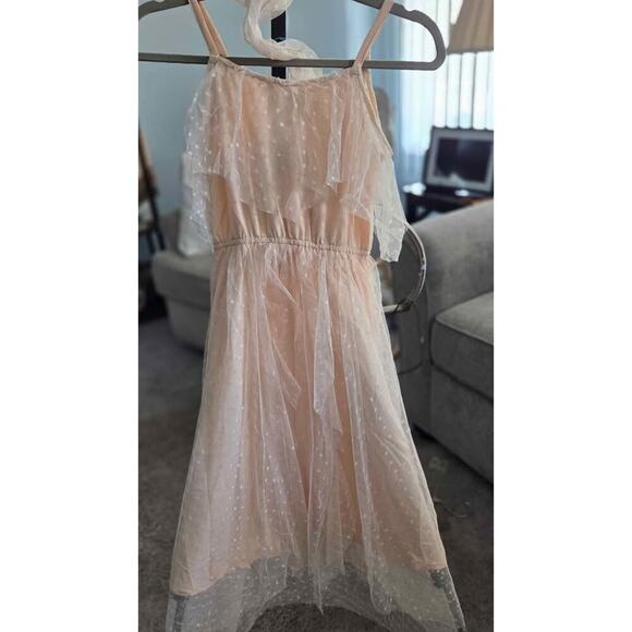 Joyfolie Mia Joy Lauryn Girls 14 NWT Sand Tulle Layered Party Dress Elegant - Picture 2 of 6